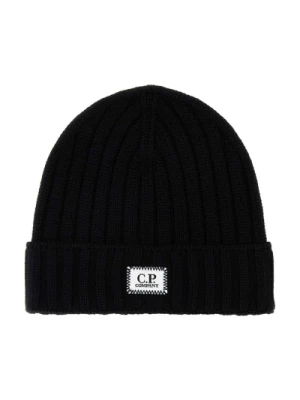 Czarna wełniana czapka beanie C.p. Company