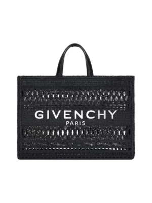 Czarna włoska torebka z eleganckim haftem Givenchy