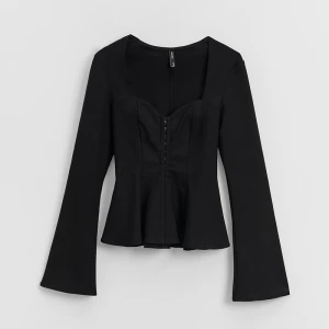 Czarnas bluzka gorsetowa z dekoltem w serce House