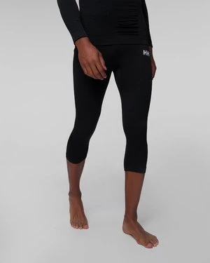 Czarne 3/4 Legginsy Termoaktywne Męskie Helly Hansen H1 Pro Seamless Graphene Pant