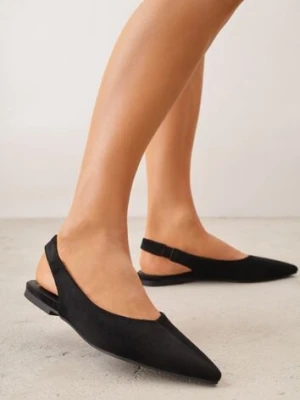 Czarne Balerinki Typu Slingback Diarin seastar