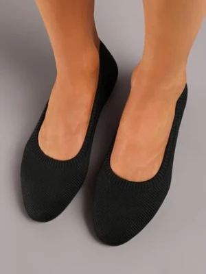 Czarne Balerinki z Elastyczną Cholewką Lililena