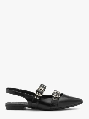 Czarne baleriny bez pięty Ryłko