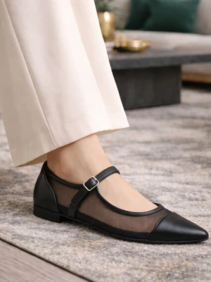 Czarne baleriny damski 7mil