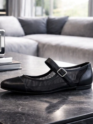 Czarne baleriny damskie 7mil