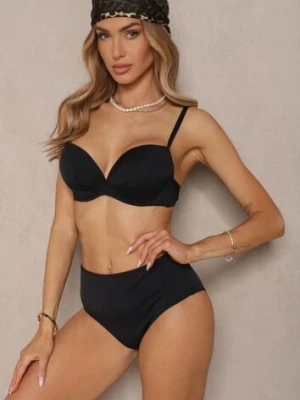 Czarne Basicowe Bikini Biustonosz i Majtki Figi Natonea