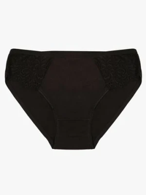 Czarne Bawełniane Majtki Figi o Klasycznym Fasonie Venalice