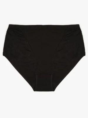 Czarne Bawełniane Majtki Figi z Koronką Idiana