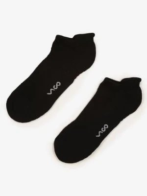 Czarne Bawełniane Skarpety Stopki z Napisem Maralira vico