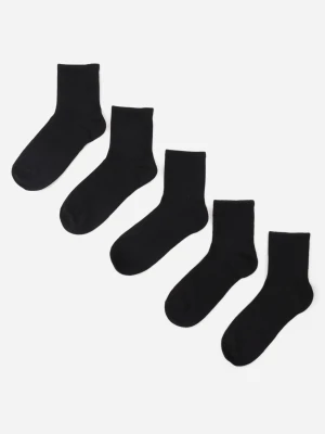 Czarne Bawełniane Skarpety za Kostkę 5-Pack Pienea Alina