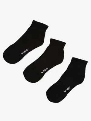 Czarne Bawełniane Skarpety za Kostkę Ozdobione Napisem Folmeva vico