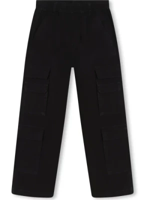 Czarne Bawełniane Spodnie Cargo z Logo Marc Jacobs