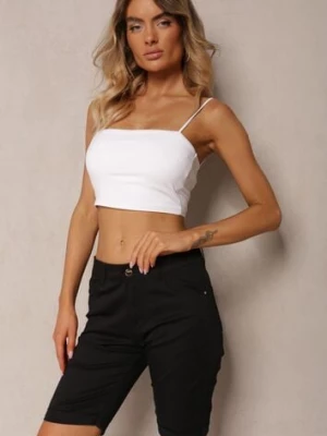Zdjęcie produktu Czarne Bermudy Szorty High Waist z Bawełny Vimaly