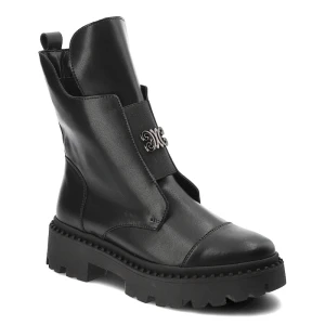 Zdjęcie produktu Czarne Botki Armodo Stylowe Workery Damskie