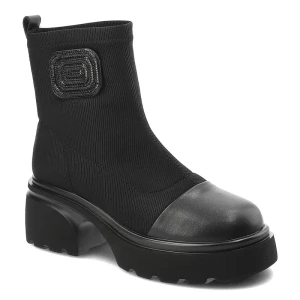 Zdjęcie produktu Czarne Botki Artiker Eleganckie Obuwie Damskie
