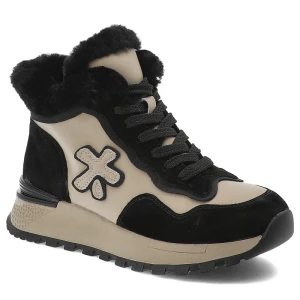 Czarne Botki Artiker Ocieplane Obuwie Damskie