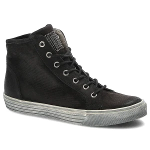 Botki damskie Carinii, wiązany nubuk i na płaskiej podeszwie, czarne, B3132-M_360-000-000-A48