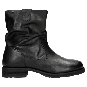 Czarne botki damskie z marszczona cholewka 55282-51 Wojas