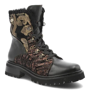 Czarne Botki Laura Vita Modne Obuwie Damskie Premium