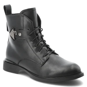 Czarne Botki Maciejka Stylowe Obuwie Damskie