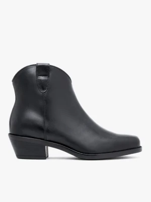 Czarne botki na obcasie Bravo Moda