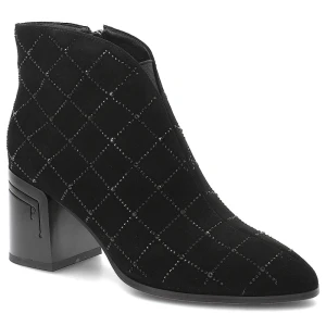 Czarne Botki S.Barski Eleganckie Buty Damskie