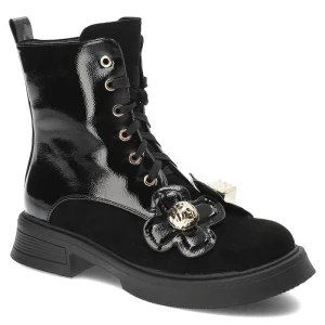 Zdjęcie produktu Czarne Botki S.Barski Modne Buty Damskie