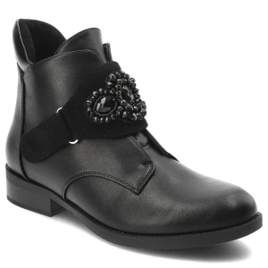 Czarne Botki S.Barski Modne Obuwie Damskie