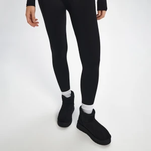 Czarne botki śniegowce na grubej podeszwie House