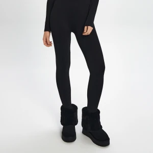 Czarne botki śniegowce ze sztucznym futerkiem House