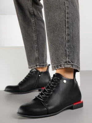 Czarne Botki Typu Trzewiki Vices Implie