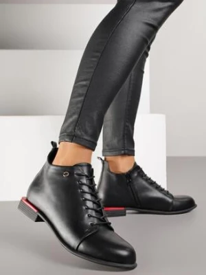 Czarne Botki Typu Trzewiki Vices Implie