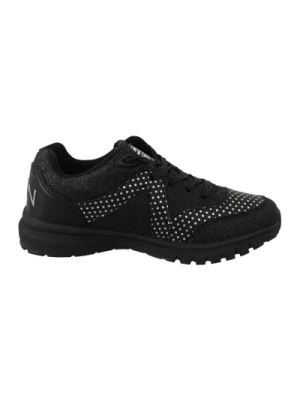 Czarne Buty Sneakers Jasmines Runner z Poliestru - Autentyczne Plein Sport Damskie Plein Sport