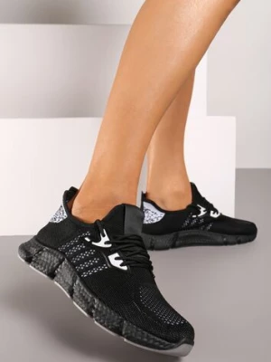 Czarne Buty Sportowe przed Kostkę z Perforacją Shoseal