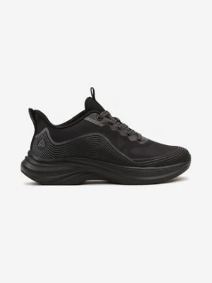 Czarne Buty Sportowe Sneakersy Ozdobione Tłoczonym Wzorem Axevia