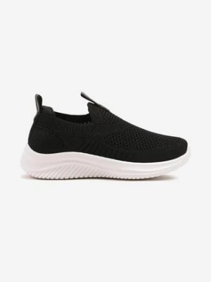 Zdjęcie produktu Czarne Buty Sportowe Sneakersy z Elastyczną Cholewką Liasoria