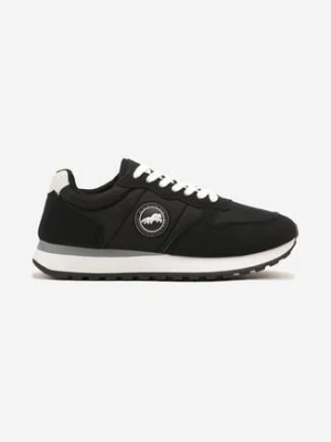 Czarne Buty Sportowe Sneakersy z Ozdobną Aplikacją Salintia