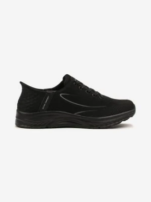 Czarne Buty Sportowe Sneakersy z Ozdobnym Tłoczeniem Axedla