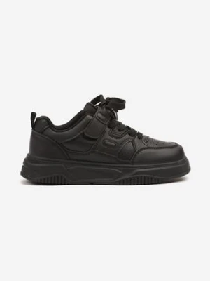 Czarne Buty Sportowe Sneakersy z Perforacją i Skórzaną Wkładką Dorresil
