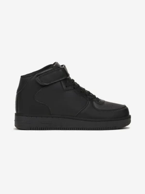 Czarne Buty Sportowe Typu Sneakersy za Kostkę z Rzepem Rayanne