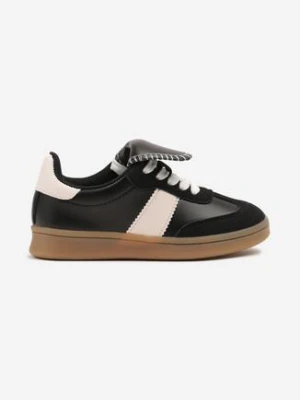 Czarne Buty Sportowe w Stylu Klasycznych Tenisówek z Wywiniętym Językiem Ulonariela