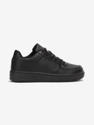 Czarne Buty Sportowe z Sznurowaniem Iluana