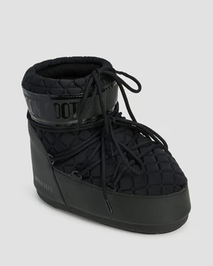 Czarne Buty Zimowe Damskie Moon Boot Icon Low Quilt