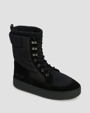 Czarne Buty Zimowe Damskie Moon Boot Ltrack Combat Boot