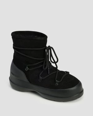 Czarne Buty Zimowe Damskie Moon Boot Luna Boot Suede