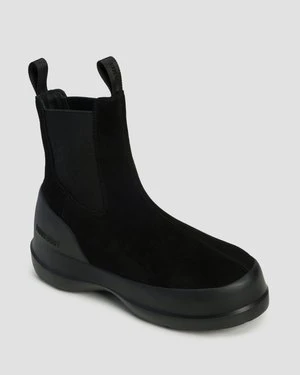 Czarne buty zimowe damskie Moon Boot Luna Chelsea Suede