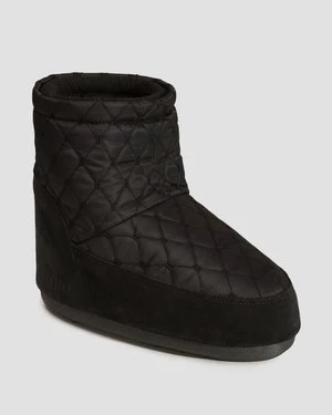 Czarne Buty Zimowe Damskie Moon Boot Resort Icon Low Nolace Quilted