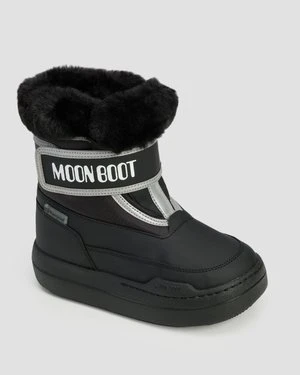 Czarne buty zimowe dziecięce Moon Boot Jr Park Strap