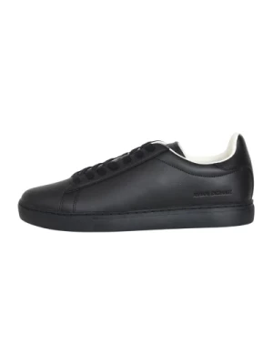 Czarne casualowe buty sportowe z niskim profilem z logo Armani Exchange
