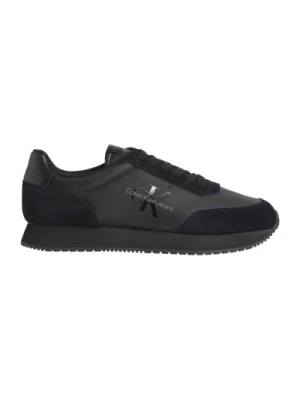 Czarne Casualowe Sneakersy z Materiału dla Mężczyzn Calvin Klein Jeans